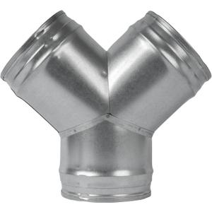Vent Systems 5" Inch Metal Duct Connector  3-Way Y Fitting for Hose Splitter and Extractor Fan  Durable Galvanized Steel HVAC Adapter with Smooth Surface for Dryer, Exhaust, Ventilation Systems
