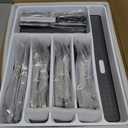 49-Piece Silverware Set with Organizer, Heavy Duty Stainless Steel Flatware Set for 8, Cutlery Utensil Sets with Steak Knives, Rust-proof, Mirror Polished, Dishwasher Safe, Heavy Duty