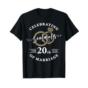 20th Wedding Anniversary Tshirt Husband Wife Couple Matching T-Shirt, 2XL