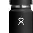 Hydro Flask Micro Bottle - Leak Proof Purse or Pocket Flask - Insulated Mini Water Bottle 6.7 Oz Black