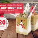3 x Gia's Kitchen Christmas Treat Gift Containers, 20 Pack - 3D Christmas Gift Boxes to Hold Delicious Holiday Treats - Perfect Cookie Holders for Gift Giving, Party Favor Bags - Snowman