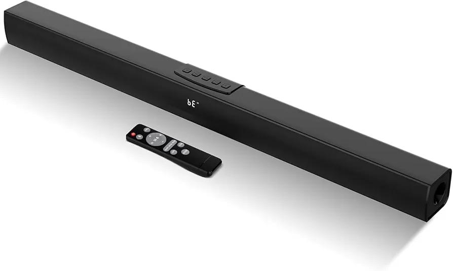 Sound Bar, Soundbar for TV 60W Powerful HD HiFi Stereo Sound Soundbars Bluetooh 5.0 Wireless Control with ARC AUX Opt (26.7IN)
