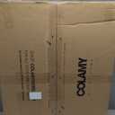 COLAMY Bar Stools Set of 2, Counter Height Bar Stools, Upholstered Counter Stools with Wood Legs for Kitchen Island Dining Room Bar, Beige