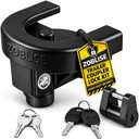 2 inch Trailer Hitch Locks Set, Trailer Tongue Lock Heavy Duty, Anti-Theft Tow Hitch Lock, for RV, Boat, Jack Trailers