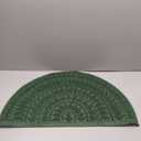 RORA Half Circle Door Mat Front Door Mat Outside Entrance Welcome Mats Outdoor Indoor Semicircular Doormat for Outdoor Half Round Door Mats for Garage Muddy Paws 17x30 (Green)