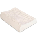 KLUFO C-Shaped 100% Natural Latex Pillow, Contour Pillow, Ergonomic, Hypoallergenic, Cool, Soft and Comfortable (58 × 38 ×8/10 cm, White), 1 Pillows with Cover