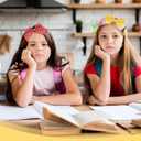 6 Pcs Back to School Headbands | Pencil, Apple and Composition Notebook Bow Designs,First Day of School Hair Accessories for Women, Students and Girls