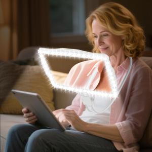 Large 10X Rechargeable Magnifying Glass for Reading with Light Hands Free Magnifying Glass Neck Wear Magnifier with 50 Led Lights Full Book Page Magnifier for Seniors Low Vision Elderly,White