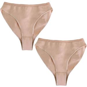 Daydance Girl's Women's Ballet Briefs Tan Cotton Seamless Dance Underwear for Gymnastics, Daily Life (4-6 Years)
