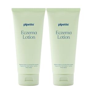 Pipette Baby Eczema Lotion Duo, Pack of 2, Fragrance Free Eczema Cream and Moisturizer, Lotion for Newborn, Sensitive Skin, and Kids, Baby Care Products, Non-Toxic and Hypoallergenic
