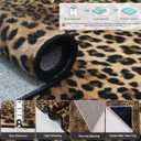 Leopard Rug 5x7 Washable Animal Print Rug Living Room Large Carpet Soft Non-Slip, Non-Shedding Brown Carpet for Office Dormitory Bedroom