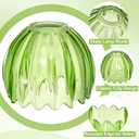 4 Pcs Classic Green Tulip Ceiling, Glass Green Tulip Lamp Shades 4.13x5.12x3.94Inch Flower Art Sconce Shade for Floor Lamp Table Wall Lamp Chandelier Decor