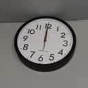 DAXSMY Atomic Wall Clock Analog 10 Inch Battery Operated Modern Decorative for Living Room Kitchen Office Bedroom Bathroom(Black)