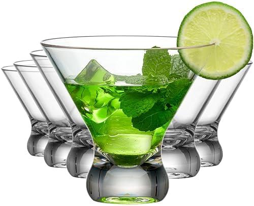  Amazing Abby - Olivia - 10-Ounce Plastic Stemless Martini Glasses (Set of 6), Reusable Cocktail Glasses, BPA-Free, Shatter-Proof, Dishwasher-Safe, Perfect for Poolside, Outdoors, Camping, and More: Martini Glasses