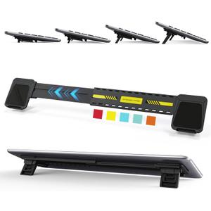 HONKID Computer Keyboard Stand for Desktop,Adjustable Keyboard Riser for Apple Magic Keyboard and Flat-Back Keyboards Only, Ergonomic Office Desk Accessories (Yellow)