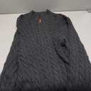 Kallspin Men's Quarter Zip Sweater Pullover Pure Cotton Cable Knit Long Sleeve Business Casual Knitwear ,Size 3XL