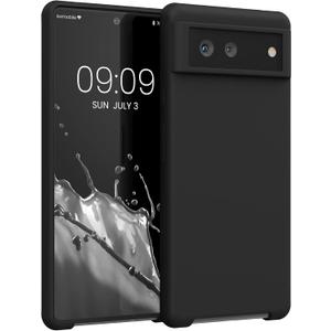 kwmobile Case Compatible with Google Pixel 6 Case - TPU Silicone Phone Cover with Soft Finish - Black Matte