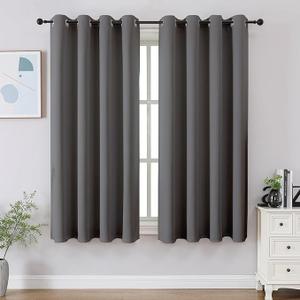 Cucraf Premium Curtains Size 52'45 Inch 132*114CM Color Grey 2 PCS