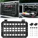 Z8 Rear Window Molle Storage Panel Kit, Tactical Modular Cargo Organizer with Drop-Down Table, Compatible with 2018-2025 Jeep Wrangler JL & JLU 4-Door Hardtop, Left & Right Rear Window Install