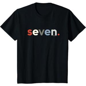 Kids 7th Birthday Shirt Boy 7 Year Old Seven, Age 7 Party Ideas TShirt, Size Small