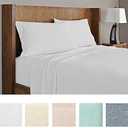 ROYALE LINENS Soft Tees Luxury Cotton Modal Jersey Knit Sheet Set, Silver, Queen