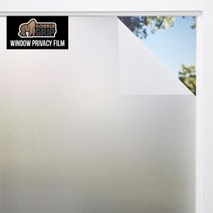 Gorilla Guard Window Privacy Film, Removable Two Way Sun Blocking, 23.6 x 78.7 Inch, Reusable No Residue Stickers, Strong Static Clings to Glass Windows, Decorative Bathroom Door Coverings, Frosted