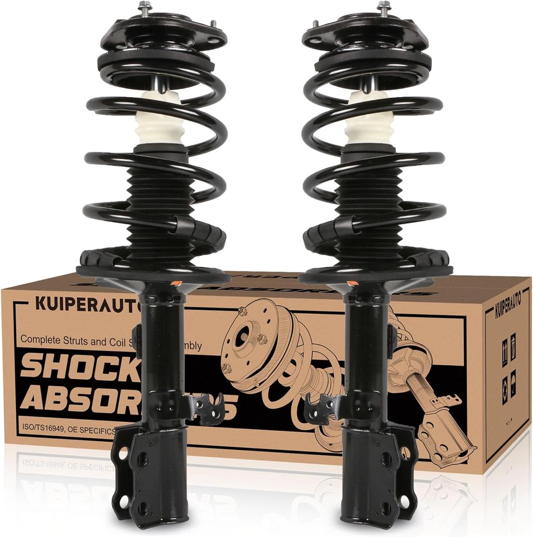 KUIPERAUTO Front Complete Strut Coil Spring Assembly Compatible for 2003-2008 Toyota Corolla 172115 172114 (2PCS)