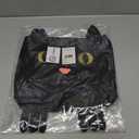Juvale Black Cotton Cat Trick or Treat Bag with Gold Foil Eyes, Reusable for Kids, 11.25 x 15.5 in Canvas Tote for Halloween Parties