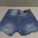Women's High Waisted Stretchy Denim Shorts Cuffed Jean Shorts Small