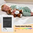 New Upgrade CSC202TW Electric Wall Heater - Fast & Efficient Heating with Built-in Thermostat, 2000W/240V, 6825 BTU, Complete Unit, White