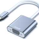 BENFEI USB C to VGA Adapter, Thunderbolt 3/4 to VGA Adapter Compatible with iPhone 15 Pro/Max, MacBook Pro/Air 2023, iPad Pro, iMac, S23, XPS 17, Surface Book 3 and More [Aluminium Shell,Grey]