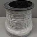 Electric Fence Polywire 1000 Feet(305m) Length, 0.3 Inch Wide(8mm) Electric Fencing Wire with 6 Stainless Steel Strands Portable Fence Rope for Livestock Garden(White)