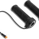VBESTLIFE Electric Bike Twist Throttle Handle Grips, 1 Pair 3 Pins Connector 192X Accelerator Handlebar Speed Controller Assembly for 22.2mm Handlebar Electric Bikes