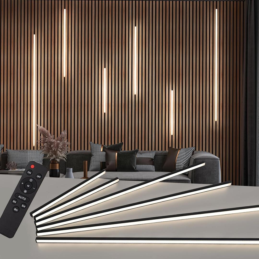 Art3d 6-Pack Recessed LED Strip Light Kit with Smart Switch, White, 40 inches