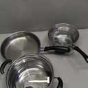 3pcsset Stainless Steel Cookware Set Flat Bottom Frying Pan Soup Pot Milk Pot Kit Induction Cooker Cooking Pan for Home Kitchen (2)