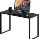 SHW Mission 32-Inch Home Office Computer Desk, Black