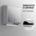 Paper Towel Dispenser Wall Mount - Multifold Trifold Paper Towel Dispensers, Large Capacity Stainless Steel Tissue Holder, Suitable for Bathrooms and Public Places