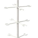 ikare 1PCS Cocktail Tree Stand, Metal 4 Tire Drink Tower for Parties, 12 Holders Champagne Tower, Wine Glass Display Stand for Champagne, Cocktails, Martini, Margarita Cups (White)