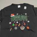 Bruh Christmas Green Plaid Boys Kids Girls Xmas Pajamas T-Shirt, Size M