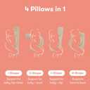 Frida Mom Compact Support 4-in-1 Cooling Pregnancy Pillow, Space-Saving, 56"L
