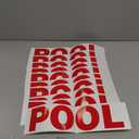 POOL Real Estate Rider Sign Red 10 pcs, 15" length, 4" width