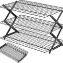 Pleafind 3 Tier Collapsible Cooling Rack - 3 Setting Design, Adjustable  Stackable Baking Rack, 5 Modes Cooling Racks for Cooking and Baking, Roasting  Grilling Gifts for Picnic Party