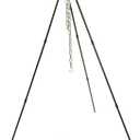 Lodge Campfire Cooking Tripod - Adjustable chain - 40 to 60 Inch Steel Cooking Tripod for Campfire - Adjustable