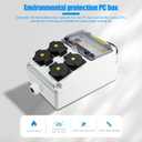 Power Distribution Box, 110V Electricity Meter Electrical Box with NEMA 5-20 Power Outlet Pane,IP54 Electrical Breaker Socket Distribution Box for Construction Sites, workshops and Factories