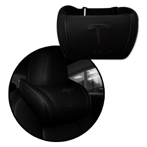 CoolKo Car Headrest Neck Pillow Support Memory Foam Ergonomic Design Accessory for Driving Seat Fatigue Relief Compatible with Model S X 3 Y & Cybertruck - 1 Piece