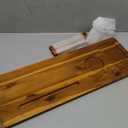 Bathtub Tray, Acacia Bath Tray for Tub, 34.6''x9'' Wooden Bathtub Caddy Tray with Adjustable Legs Fit Various Bathtubs, Anti-Tipping, Sustainable Bath Table with Wine Glass and Tablet Holder (Acacia)