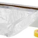 3M Plastic Sheeting With 388N Yellow Masking Tape (36 mm), 06724, Tear Resistant, Easy To Cut, Durable, 16 ft x 400 ft