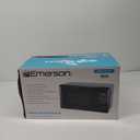 Emerson MW7302B Compact Countertop Microwave Oven with Touch Control, LED Display, 700W, 10 Power Levels, 6 Auto Menus, Glass Turntable and Child Safe Lock, 0.7 Cu., Ft. Black