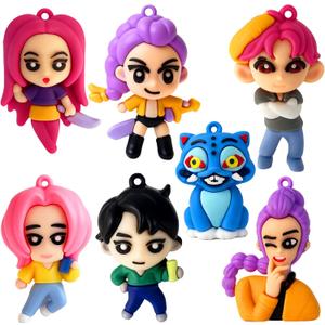 7Pcs Korean Idol Movie Action Figure Toys,Unique Key Chain,Goodie Bag Stuffers Party Supplies Decorations Gifts for Fans