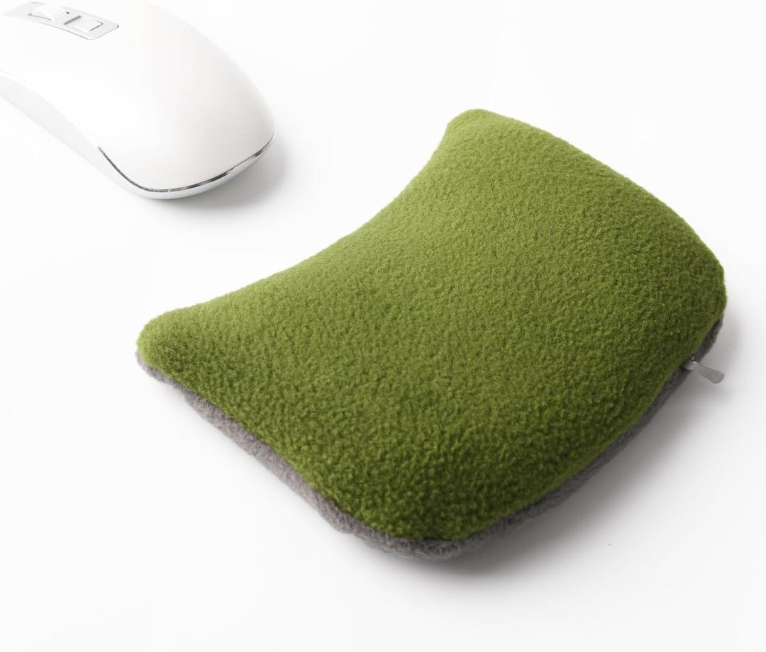 Large Mouse Wrist Rest Bean Bag, Ergonomic Mouse Support Pad Filled Ergo Beads for Computer, Laptop, PC Gaming (Green)